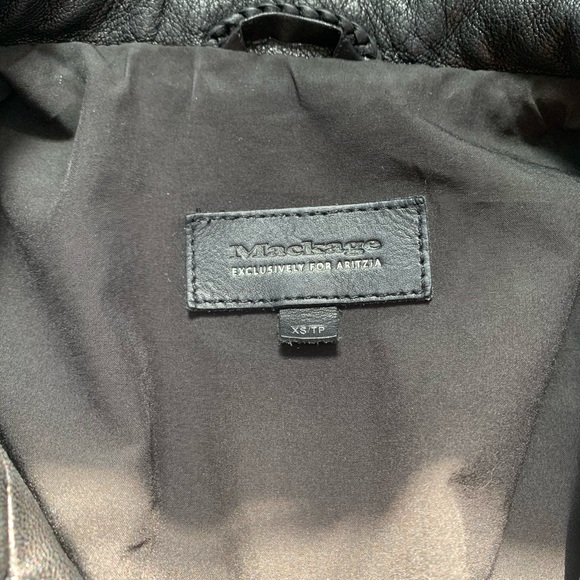 Mackage Kenya Black Leather Jacket - Picture 3 of 4